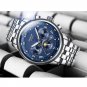 Etanche a l'eau 3BAR rondes en acier inoxydable Montre homme automatique