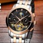 BINGER Automatic Moon Phase Sapphire Crystal Stainless Steel Men's Watch