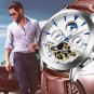 BINGER Automatic Moon Phase Sapphire Crystal Stainless Steel Men's Watch