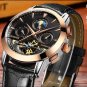 BINGER Automatic Moon Phase Sapphire Crystal Stainless Steel Men's Watch