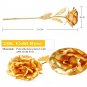 50pcs/lot 24k Gold Foil Plated Rose Wedding Golden Rose Gold Dipped Personalized
