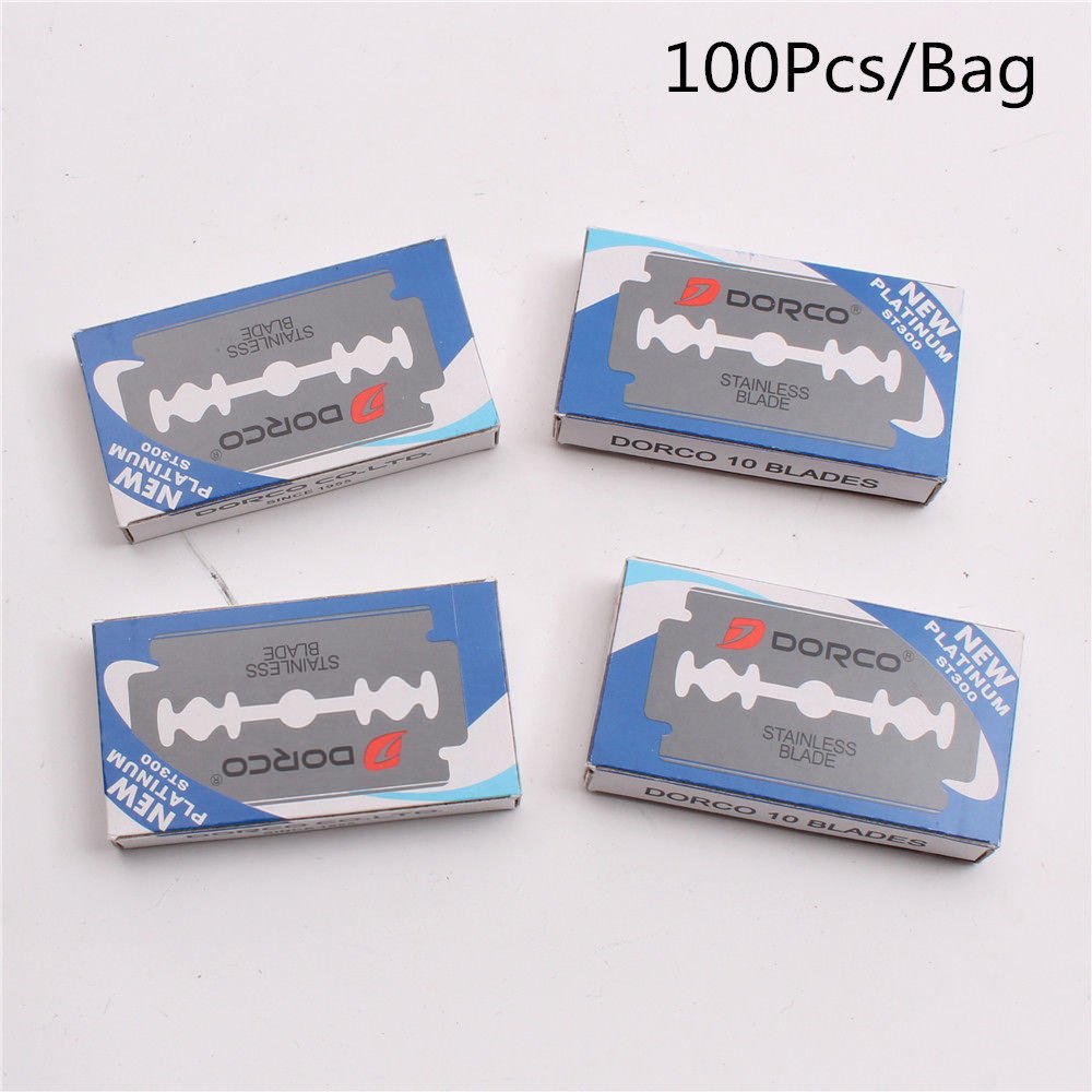 200 Titanium Double Edge Razor Stainless Steel Blades Made in USA