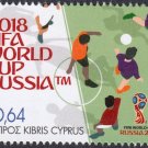 CYPRUS 2018 RUSSIA FIFA FOOTBALL SOCCER WORLD CUP New STAMP Issue MNH