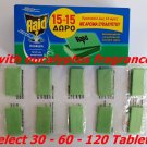 Mosquito (Tiger) Repellent Insect Flies Midge - RAID Johnson - Mat Tablet Refill