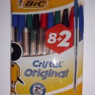 10 BIC ORIGINAL BALL PEN "CRISTAL ORIGINAL 1.0mm" 4 Blue, 2 Black, 2 Red, 2Green