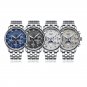 Etanche a l'eau 3BAR rondes en acier inoxydable Montre homme Watch automatique