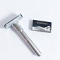 Qshave Double Edge Safety Straight Razor Blades Made in USA, 20 Titanium Blades