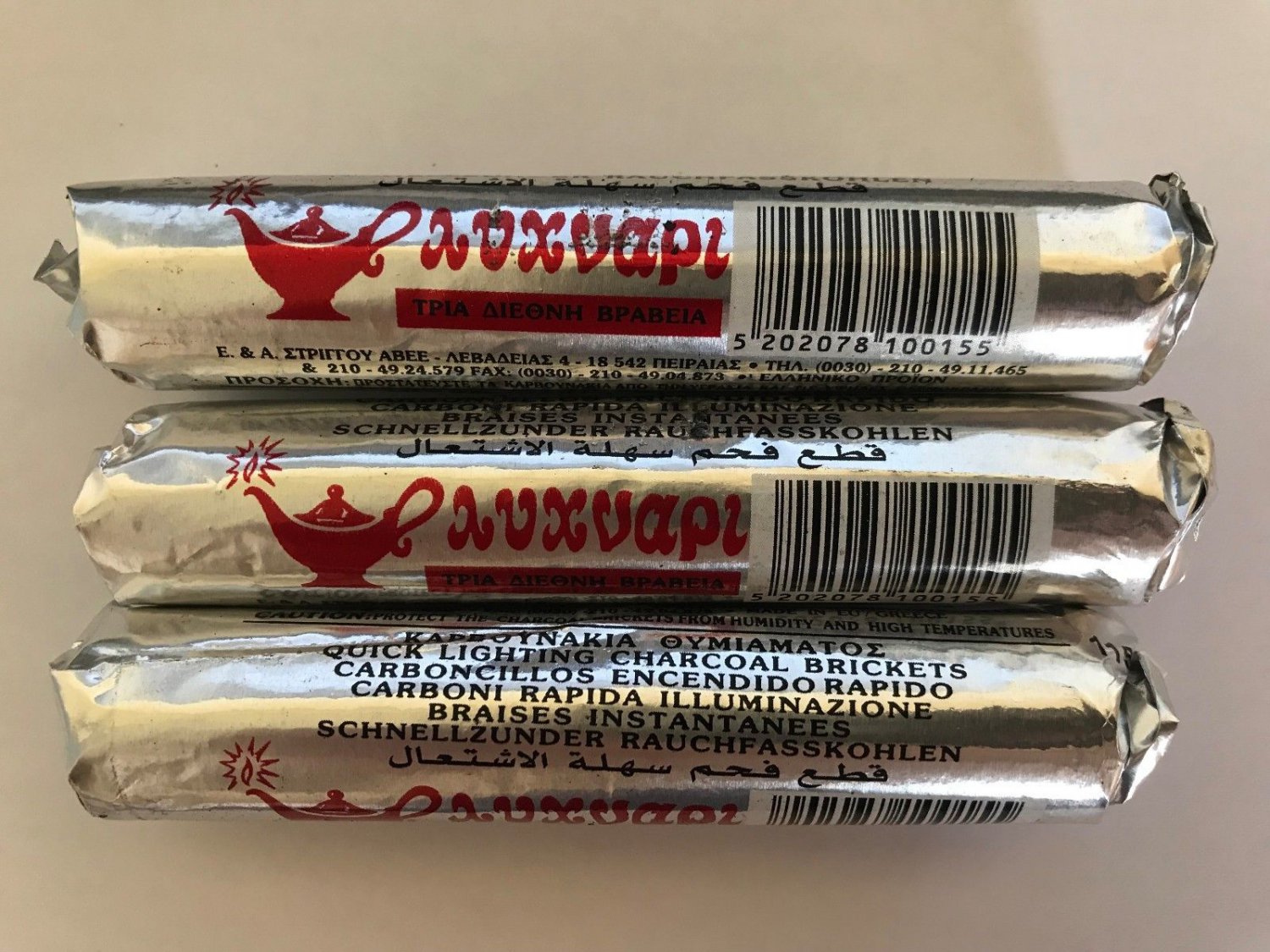 GREEK QUICK LIGHTING CHARCOAL TABLETS INCENSE COAL DISC 10 Pcs Per Roll