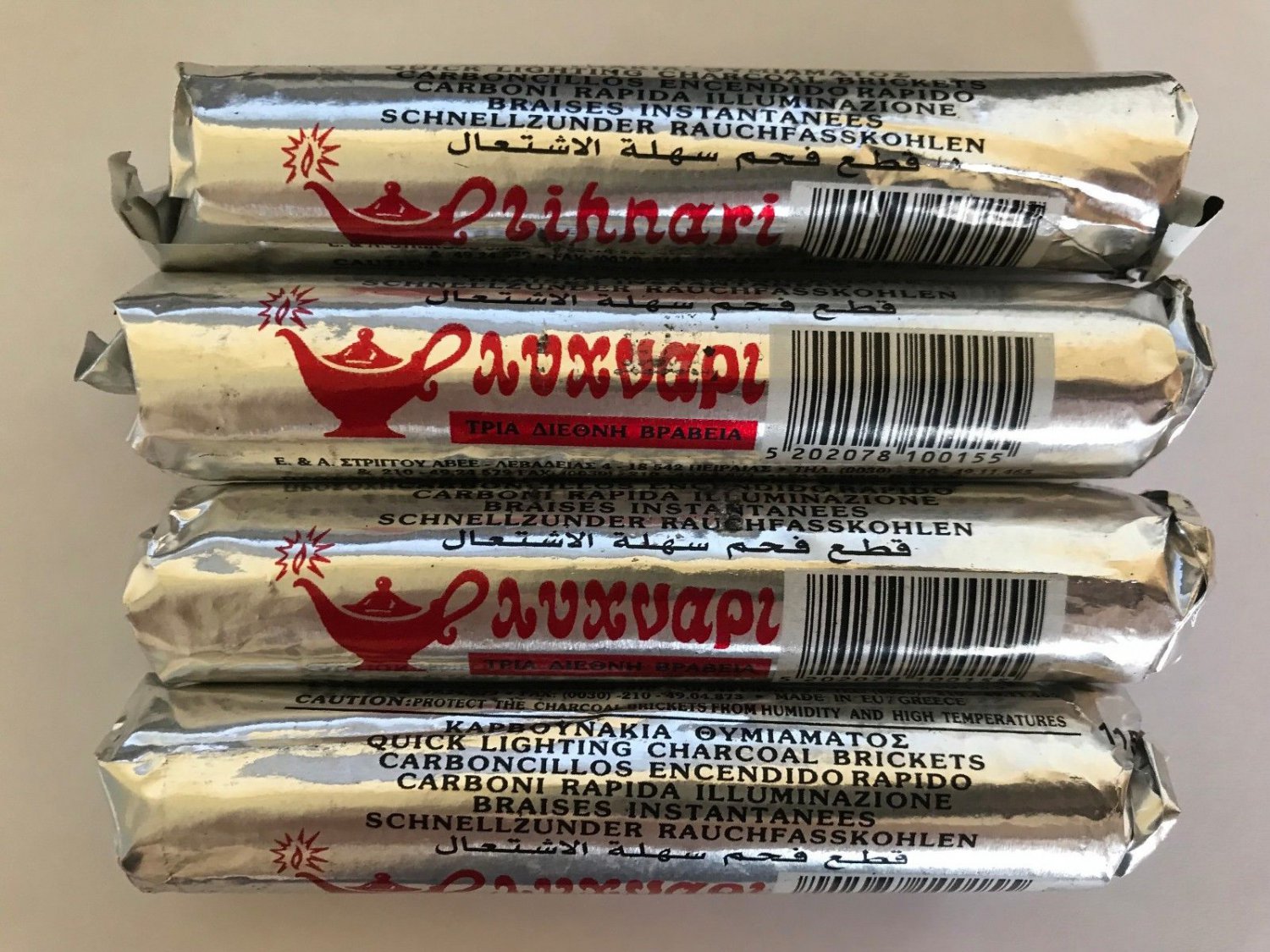 GREEK QUICK LIGHTING CHARCOAL TABLETS INCENSE COAL DISC 10 Pcs Per Roll