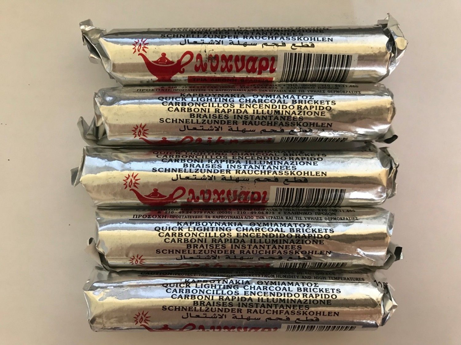 GREEK QUICK LIGHTING CHARCOAL TABLETS INCENSE COAL DISC 10 Pcs Per Roll