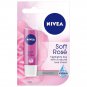 Nivea Caring Lip Balm Lip Care Hydro Care SPF15, Soft Rose 4.8g Choose 1 to 10