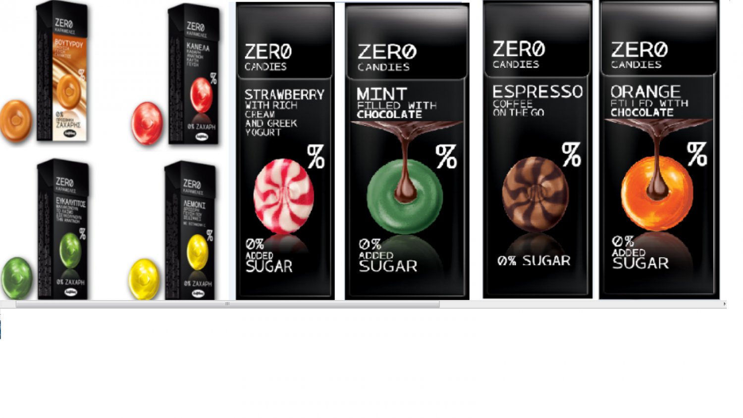 ZERO SUGAR &acirc;��&iuml;&cedil;� Hard Candies. Lemon, Butter, Cinnamon, Eucalyptus, 8 FLAVORS - LOT