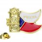 National Flag Pin Flag Metal Lapel Pin Badge Russia UK US Australia Singapore Canada Germany Italy
