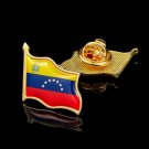 South America Venezuela Enamel Metal 3D Waving National Flag Country Lapel Pin Badge