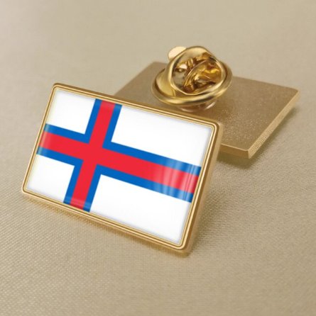 Faroe Islands Map Flag National Emblem Brooch Badges Lapel Pins