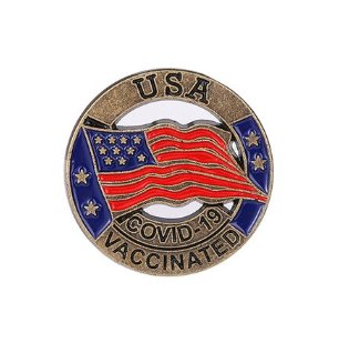 American Flag Enamel Pin Medical Lapel Pin Round Metal Brooch Badg