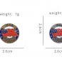 American Flag Enamel Pin Medical Lapel Pin Round Metal Brooch Badg