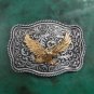 Floral Flower Golden Fly Eagle Western Belt Buckle For Men/Women Boucle De Ceinture
