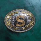 New Arrival Men's Retro Western Cowboy S English Letter Metal Belt Buckle