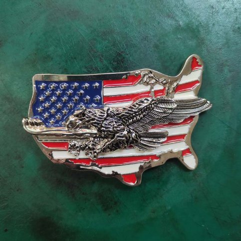 Flying Eagle On US Map Western Cowboy Belt Buckles For Men
