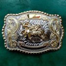 Big Size Silver Gold Rider Bull Cowboy Metal Belt Buckle For Men's Jeans Belt Head