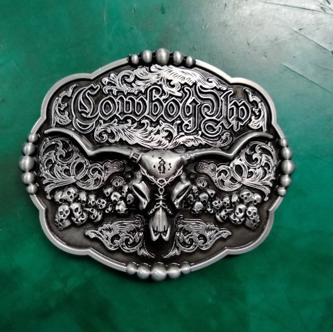 Cowboy Up Bull Head Skulls Luxury Cowboy Belt Buckle For Mens Jeans Western Belt Head