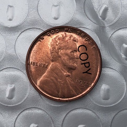 US Coin 1933-D Lincoln Head One Cent Copy Coin