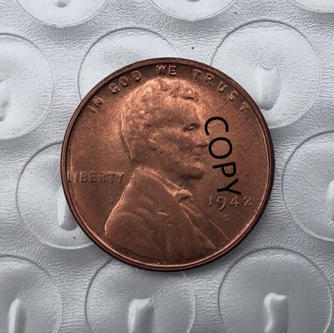 US Coin 1942-S Lincoln Head One Cent Copy Coin