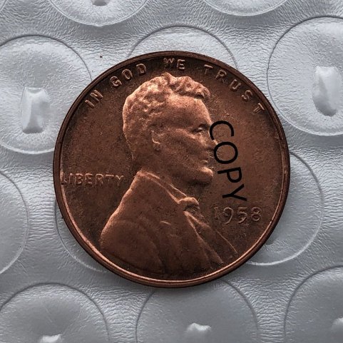 US Coin 1958 Lincoln Head One Cent Copy Coin