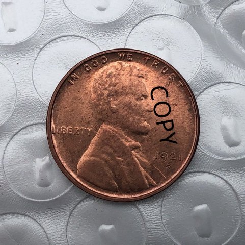 US Coin 1921-S Lincoln Head One Cent Copy Coin