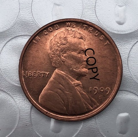 US Coin 1909-S VDB Lincoln Head One Cent Copy Coin