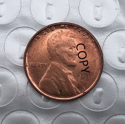 US Coin 1911-S Lincoln Head One Cent Copy Coin