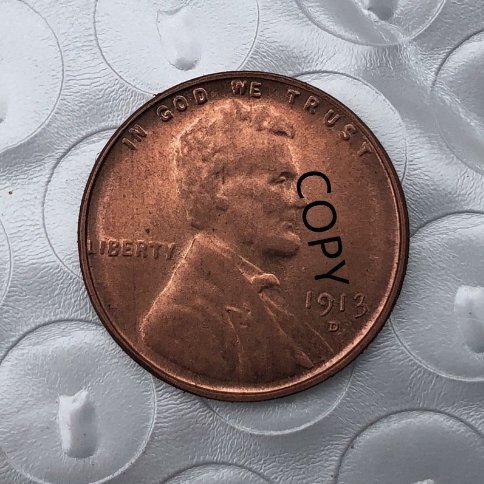 US Coin 1913-D Lincoln Head One Cent Copy Coin
