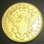 1807 US TURBAN HEAD $5 24K gold plated Dollar coin copy ( Eagle and Shield On Reverse)