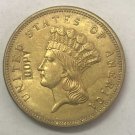 US Coin 1880 US $3 gold dollar Gold copy Coin