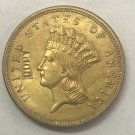 US Coin 1865 US $3 gold dollar Gold copy Coin