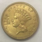 US Coin 1861 US $3 gold dollar Gold copy Coin