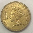 US Coin 1860 US $3 gold dollar Gold copy Coin