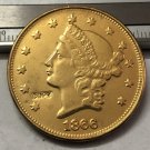 1866 United States Liberty Head (Motto on Reverse) $10 Gold Copy Coin