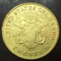1865 United States LIBERTY HEAD (NO MOTTO ON REVERSE) $20 Gold Plated Copy Coin