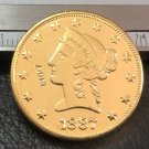 1887 United States Liberty Head (Motto on Reverse) $10 Gold Copy Coin