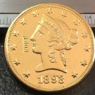 1893 United States Liberty Head (Motto on Reverse) $10 Gold Copy Coin