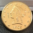1905 United States Liberty Head (Motto on Reverse) $10 Gold Copy Coin