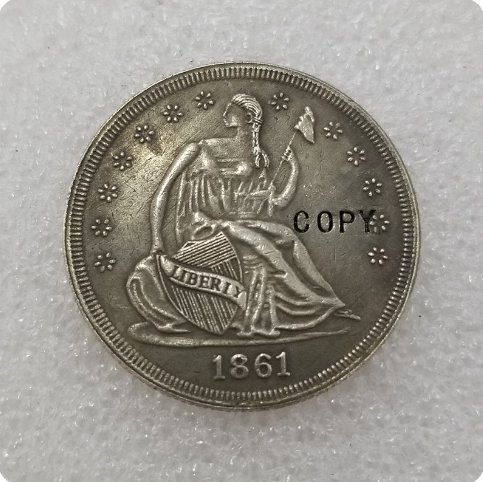 US 1861 Confederate 1/2 Half Dollar Copy Coins