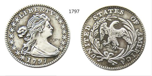 USA 1797 Draped Bust 5C Copy Coins