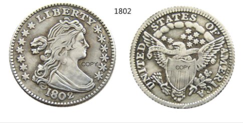 USA 1802 Draped Bust 5C Copy Coins