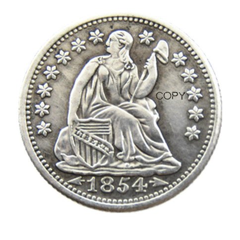 USA 1854 Liberty Seated Half Dime Copy Coins