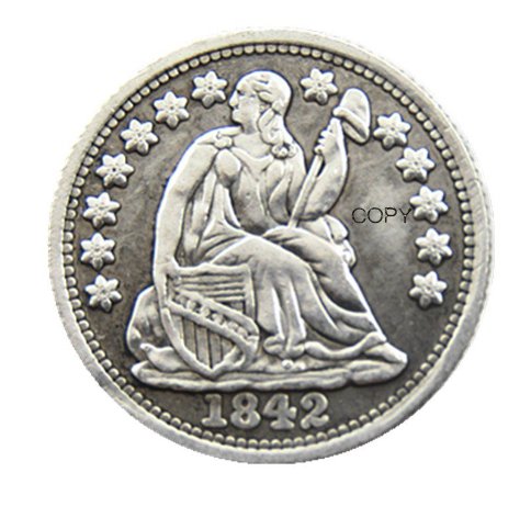 USA 1842 Liberty Seated Half Dime Copy Coins