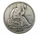 US 1837 Liberty Seated One Dime Silver Plated Copy Coins