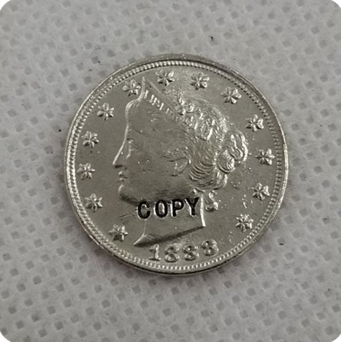 1888 Liberty Head V Nickel Copy Coin No Stamp